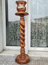 Colonna Tavolino Legno Pregiato NOCE MASSICCIO Porta Vaso Portavaso busto fiori