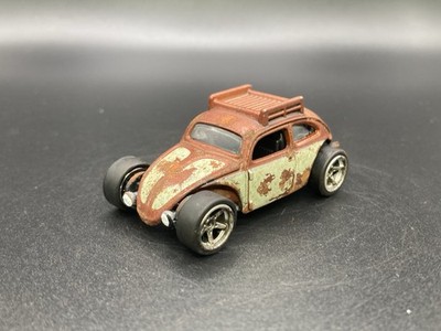 Volkswagen Beetle Rusty Weathered Custom 1/64 Diecast Hot Wheels Barn Find VW