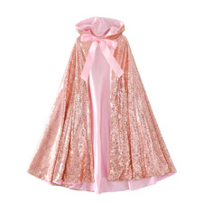 Princess Dress up for Girls Sequin Hooded Cape Mermaid Cloak Size L, 7-8 Years
