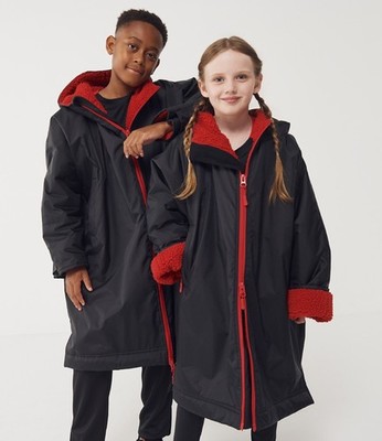 Dry Coat Style wasserdichter Wickelmantel | Kinder Outdoor Schwimmen Surf Morgenmantel Jacke