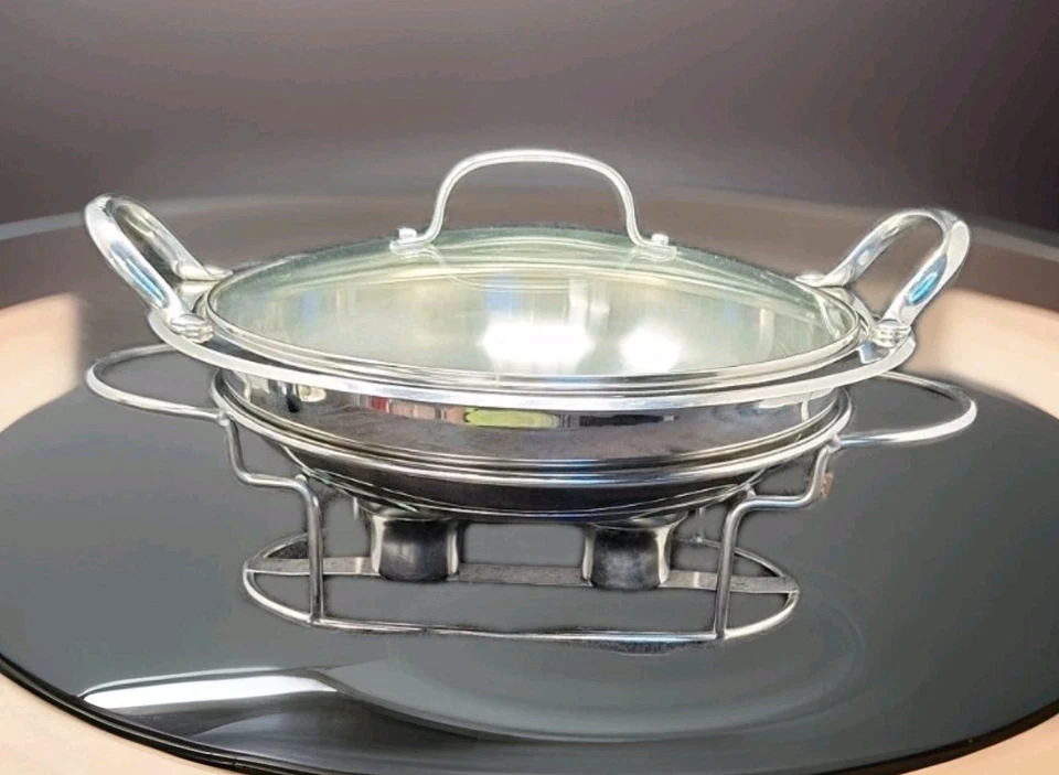 Cuisinart Round Buffet Server 11" Model 7BSP-28PC 3. Qt Stainless Steel Complete - Image 3 of 4