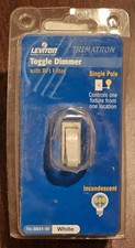 Leviton 6641-W Single-Pole Toggle Dimmer Switch 600W 120VAC With RFI Filter Read