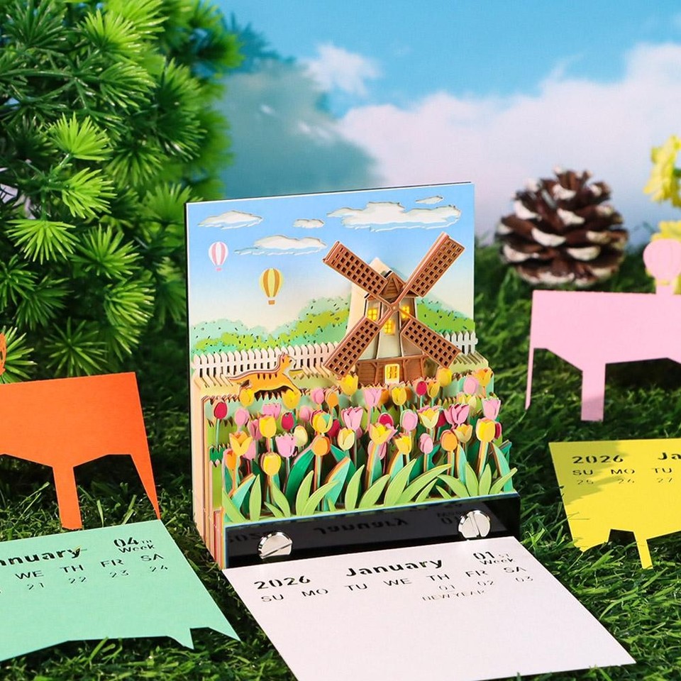 3d-calendar-2026-3d-memo-pad-time-piece-calendar-2026-windmill-creative