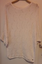 Gina Damen Strickpullover Lochmuster Weiß Gr...