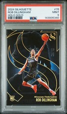 2024-25 Panini Silhouette Holo Gold Rob Dillingham Rookie Card #76 PSA 9 /10