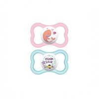 Mam Air Ciuccio Succhietto Per Bambina 6M+ In Silicone Confezione Da 2Pz