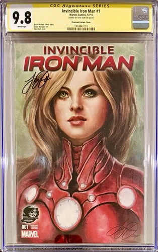 Invincible Iron Man #1 - CGC SS 9.8 Signed Siya Oum - Phantom Variant 1st Riri