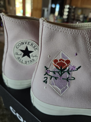 ❃ローズ❃ Size 7 - Converse Chuck Taylor All Star High Embroidered