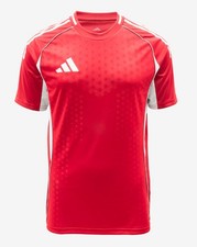 Adidas Men Tiro 25 Competi Shirt Running Red Athletic Jersey Tee Shirts JP4734