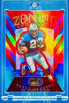 Barry Sanders ZONING COMM HOLO FOIL CARD DONRUSS DETROIT LIONS MINT HOF /5000