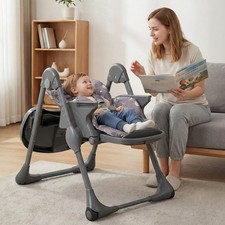 Folable High Chair w/Detachable Cushion, High Chair for Babies and Toddlers