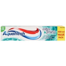 6 x Aquafresh Active Fresh with Menthol Toothpaste 100ml 14.08 per litre