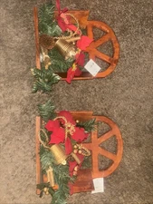 Set Of Two Sensational Silk Christmas Hanging Decorations 