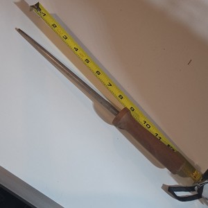 Chicago Cutlery Sharpening Steel Honing Rod Wood Handle Brown/Silver Metal