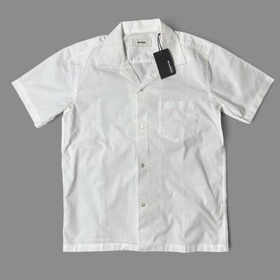 Buck Mason Wornwell Camp Shirt Mens Size XS White Short Sleeve Cotton Resort NWT