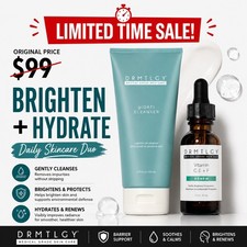 DRMTLGY g OAT Cleanser Vitamin C E F Serum Bundle Save Brightening Skin Set