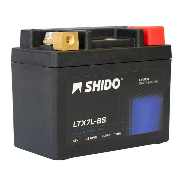 Shido Batterie 12V 2,4AH6AH YTX7L-BS (FüR: Honda Ca 125 Rebel JC26 97-00 )-image