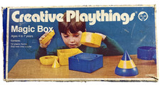 Vintage Creative Playthings Magic Box 12pc Geometric Nesting Shapes K0892 USA