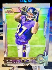 2015 Maxx Williams Topps Chrome Refractor Rookie Card #165 Baltimore Ravens