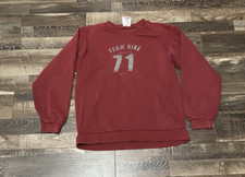 Vintage Team Nike White Tag Center Swoosh Sweater Sz Youth L 14-16 Made In USA