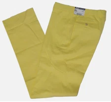 Polo Ralph Lauren Italy Bradford Flat Front Yellow Summer Spring Casual Pants