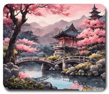 SAKURA Japanese Cherry Blossoms Garden - Mousepad / PC Mouse Pad Mat - GIFT