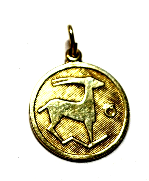 585 Gold 14 K Gelbgold Anhänger Steinbock Sternzeichen L 22 mm B 16 mm gepfl. - Bild 2 von 4