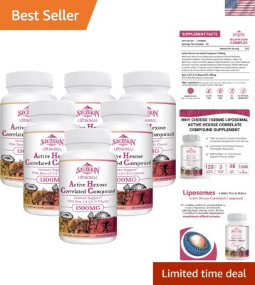 1500mg Liposomal Supplement with 8 Mushroom Extracts - Immune & Liver Support