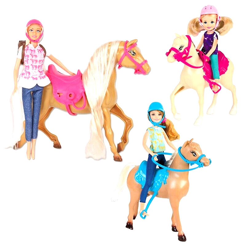 12.5 inch&nbsp;Doll & Horse Playset, Blonde Hair with Riding Accessories NEW
