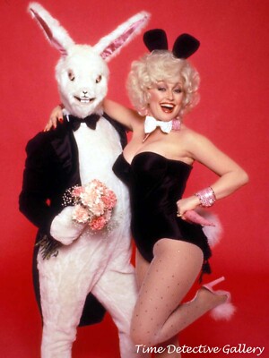 Dolly Parton with the Easter Bunny - Celebrity Pinup Photo Print