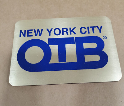 VTG NYC OTB Off Track Betting Pocket Compact Magnetic Close Gold Address Book