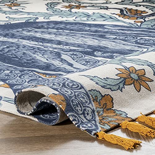 Thomas Paul Printed Flatweave Cotton Giant Octopus Runner Rug 2' 8" X