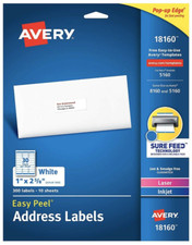 Avery 1 x 2-5/8 Address Labels Laser Inkjet 3...