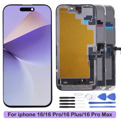 iPhone 16/16 Pro/16 Plus/16 Pro Max Hochwertiger LCD Touchscreen Digitizer UK