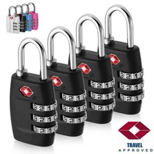 TSA Approve Luggage Travel Suitcase Bag Lock 3 Digit Combination Padlock Reset