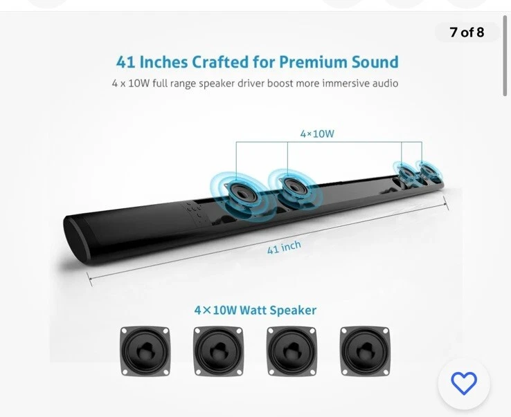 Meidong KY-3000 Soundbar Speaker BRAND NEW FACTORY SEALED🔥 EASY SETUP - Image 3 of 4