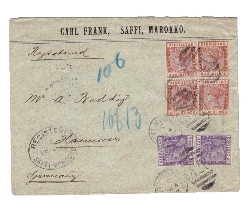 Estampillas de Historia Postal Mundial Agencias marroquíes