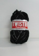 150g TWISTER Fantasia schwarz Rüschenwolle Schalwolle incl. Anleitung NEU