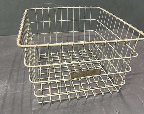 Vintage Draht Turnhalle Spind Korb Schwimmbad alte Nummer Gold Etikett 91 - Bild 4 von 12