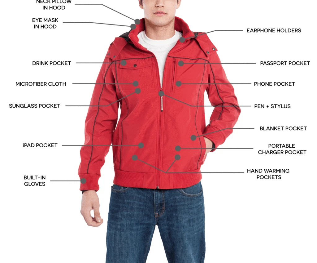 New BAUBAX Men's Red Bomber Jacket- Choice of Size  image 1