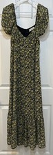 Urban Outfitters Micro Floral Midi Dress Size M Off Shoulder Tiered Ruffle Boho
