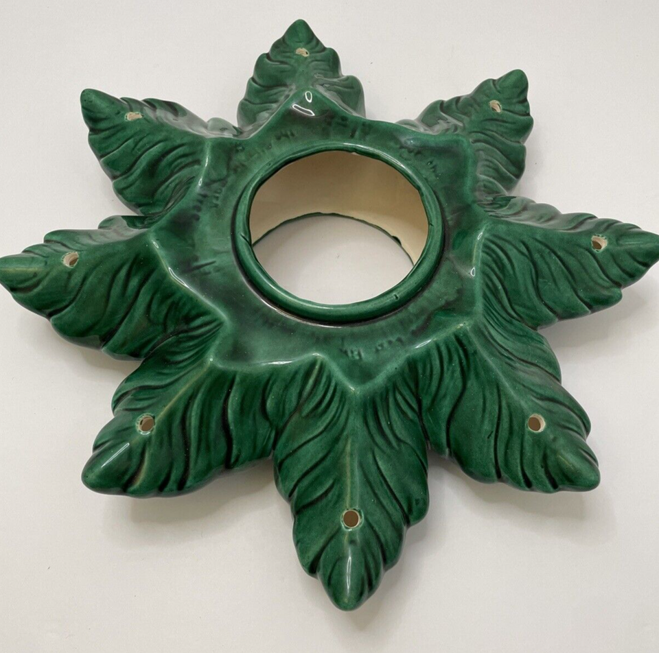 Vintage Atlantic Mold 13" Ceramic Holiday Christmas Tree Green BASE