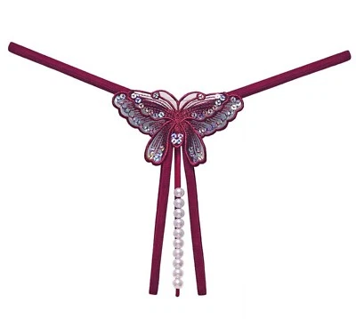Women Sexy Open Crotch Foreplay Butterfly G-string thong Underwear Undie Panties