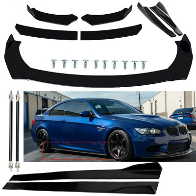 Front Rear Bumper Lip Spoiler Body Kit Splitter Side Skirts For F30 F80 M3 E90