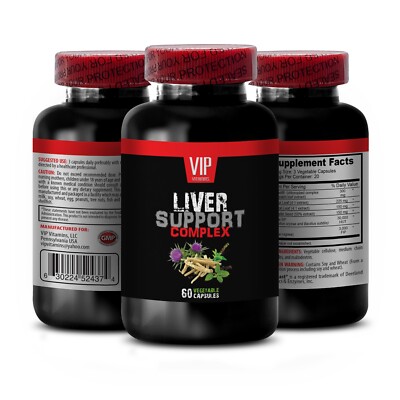 LIVER SUPPORT COMPLEX - Liver Detox Blend - Cleanse Quercetin 1 Bottle 60 Caps