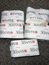 5 Pack! SANEK - NECK STRIPS, 300 TOTAL, WHITE, NEW