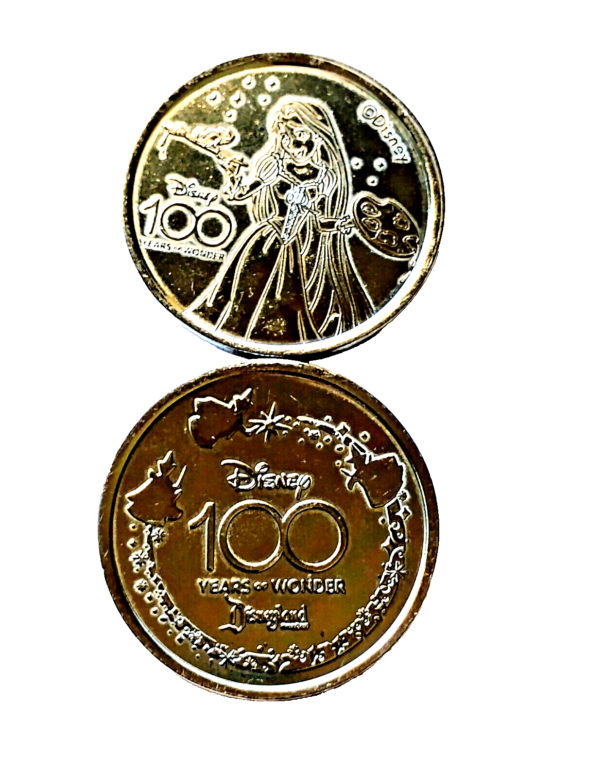 디즈니랜드 2023 디즈니 100주년 원더 탱글 라푼젤 디즈니 코인 메달리온-Freehip.co.kr