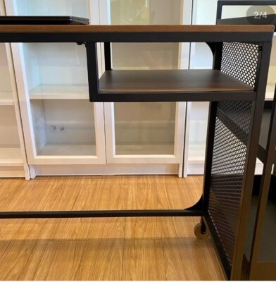 IKEA Fjallbo Desk Computer Laptop Table Black Rustic Metal Design