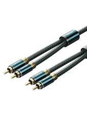 RCA Cable 4N OFC - Enhance Your Audio Experience with Gold Plated, Nylon-Brai...