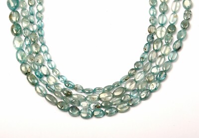 Natural Blue Zircon Inch Strand 3X4-5X6 MM Gemstone Beads Smooth